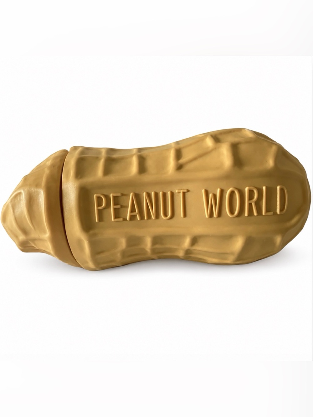 Peanut World Figural Blow Mold Large Peanut Bank Canister RARE Vintage